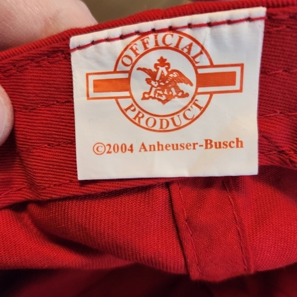 Vtg Signed Oswego Speedway Racer Budweiser Hat Greg Furlong #72 Red Hat Cap - Picture 9 of 10